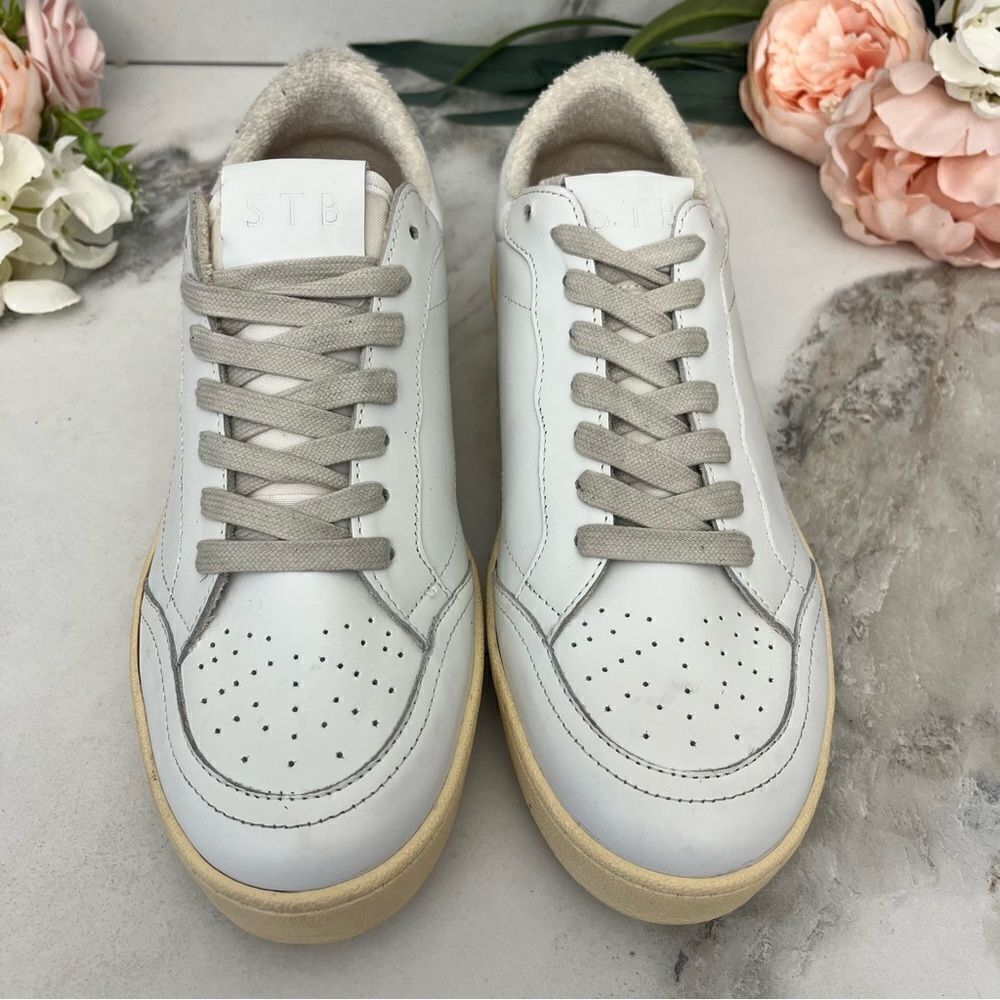 STB Shoe The Bear Babtiste Lace-Up Sneaker in White/Gray Size 8 NEW - Picture 7 of 15